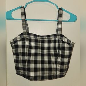 Hollister Plaid Crop Top - Small